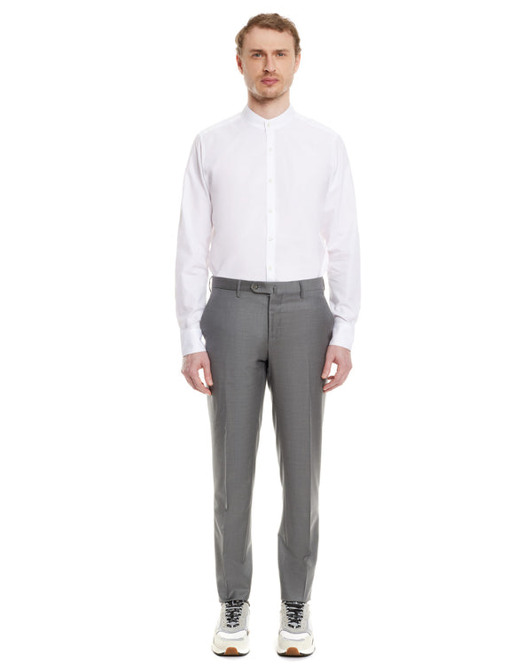 Light grey ENCIO fitted pant