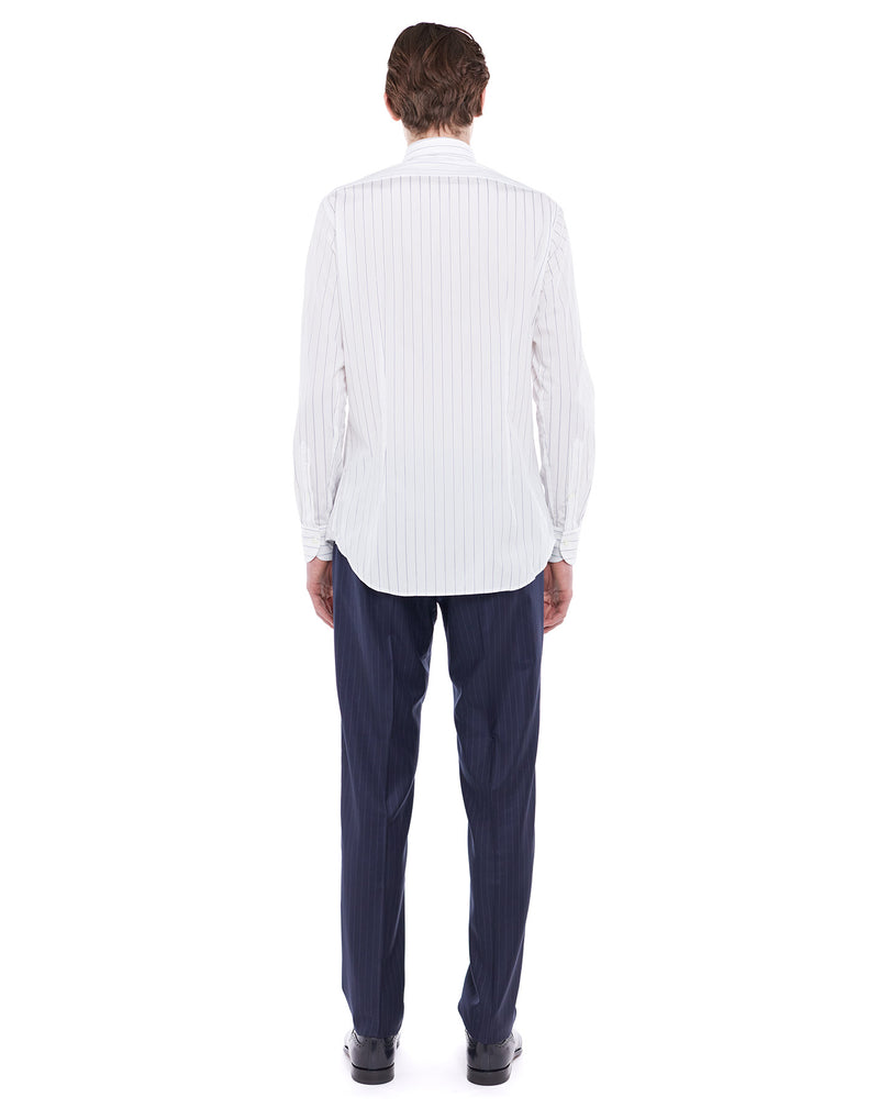 Chemise formelle slim ASTAIR à rayures chevron marine