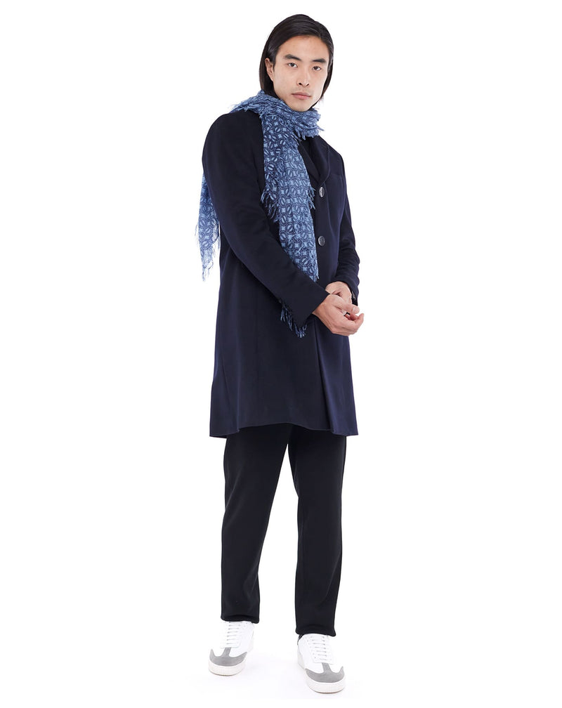 Manteau HARVEY en cachemire marine