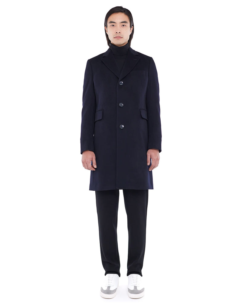 Navy HARVEY cashmere coat