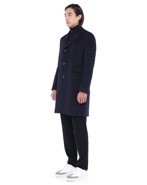 Navy HARVEY cashmere coat