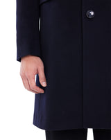 Navy HARVEY cashmere coat