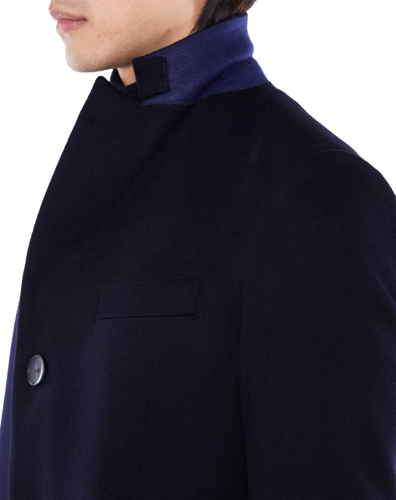 Navy HARVEY cashmere coat