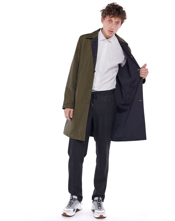 Navy/Khaki HUBERT reversible raincoat