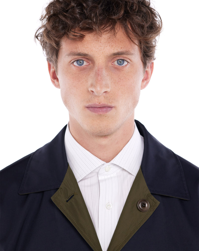 Navy/Khaki HUBERT reversible raincoat