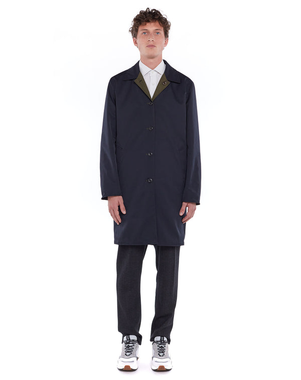 Navy/Khaki HUBERT reversible raincoat