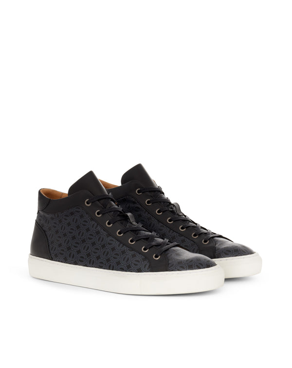 Black high-top printed logo ORTON2 sneakers