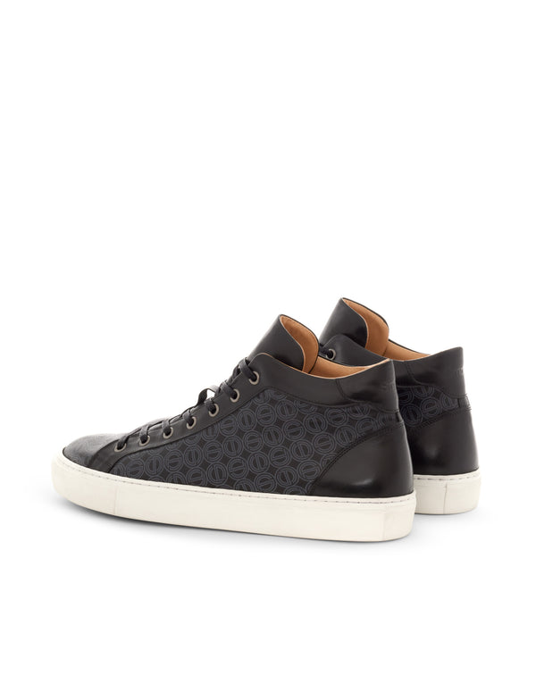 Black high-top printed logo ORTON2 sneakers