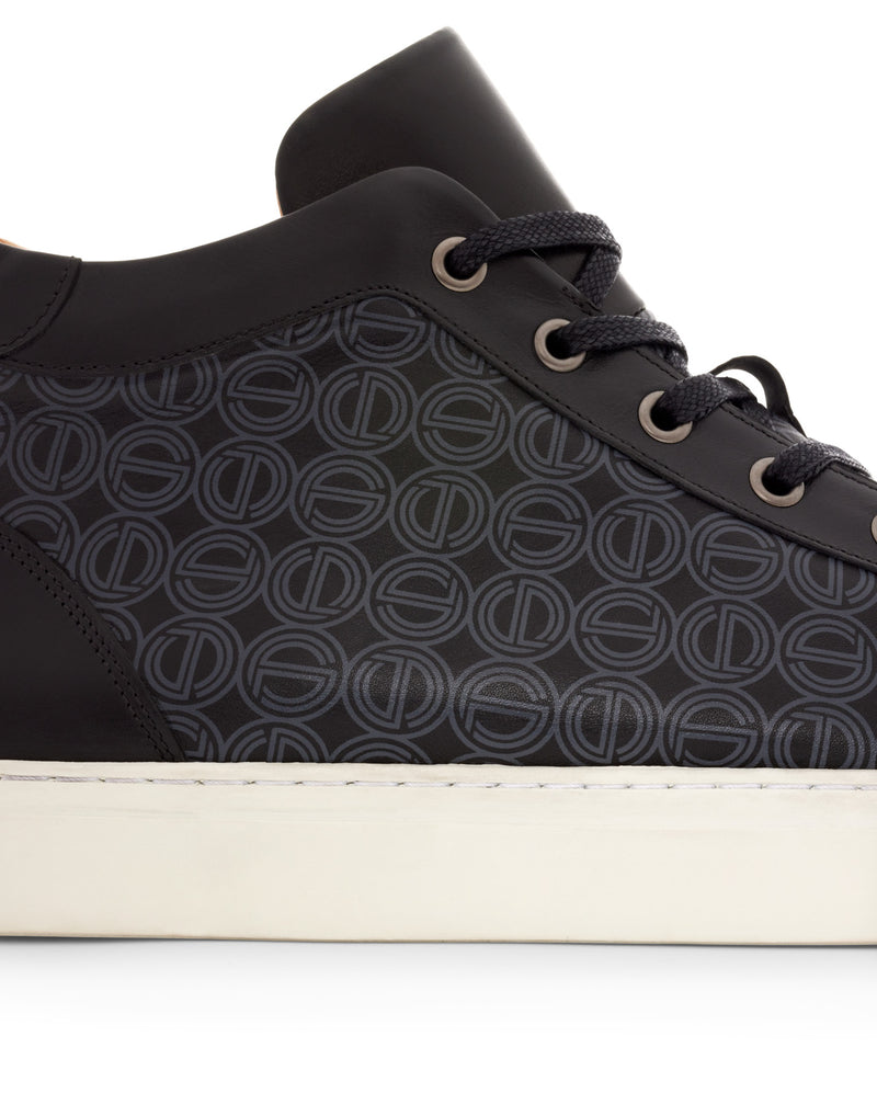 Black high-top printed logo ORTON2 sneakers