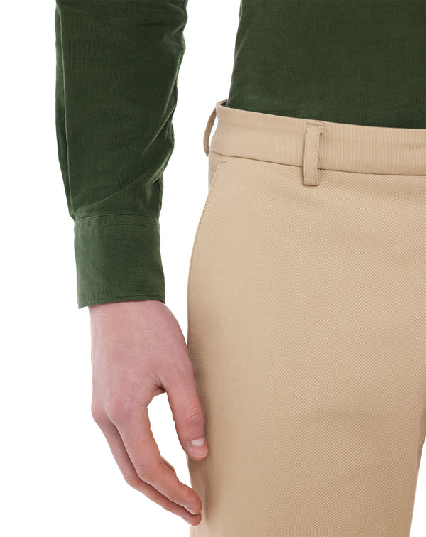 Beige tennis striped ALBERT pant Super 120S