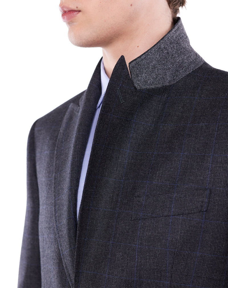 Prince of Wales peaked lapel Caprio suit