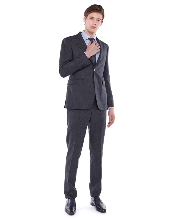 Prince of Wales peaked lapel Caprio suit