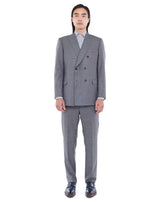 MONTGOMERY Grey Double Breasted Suit Super 120S