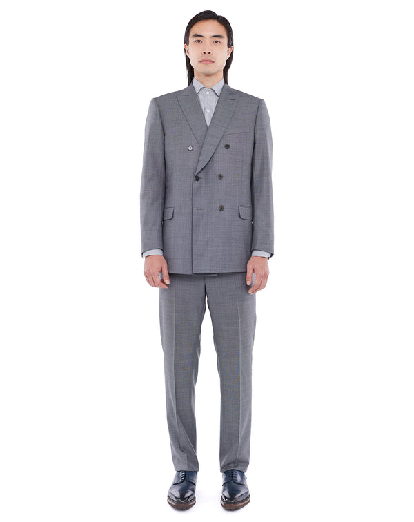 MONTGOMERY Grey Double Breasted Suit Super 120S