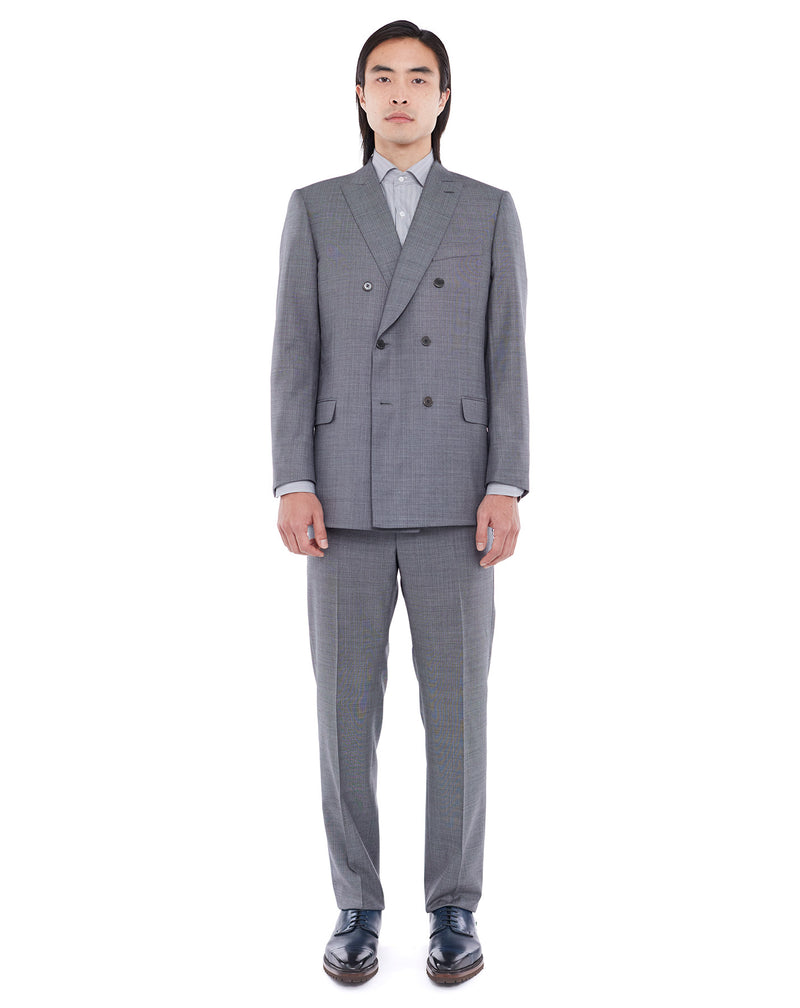 MONTGOMERY Grey Double Breasted Suit Super 120S