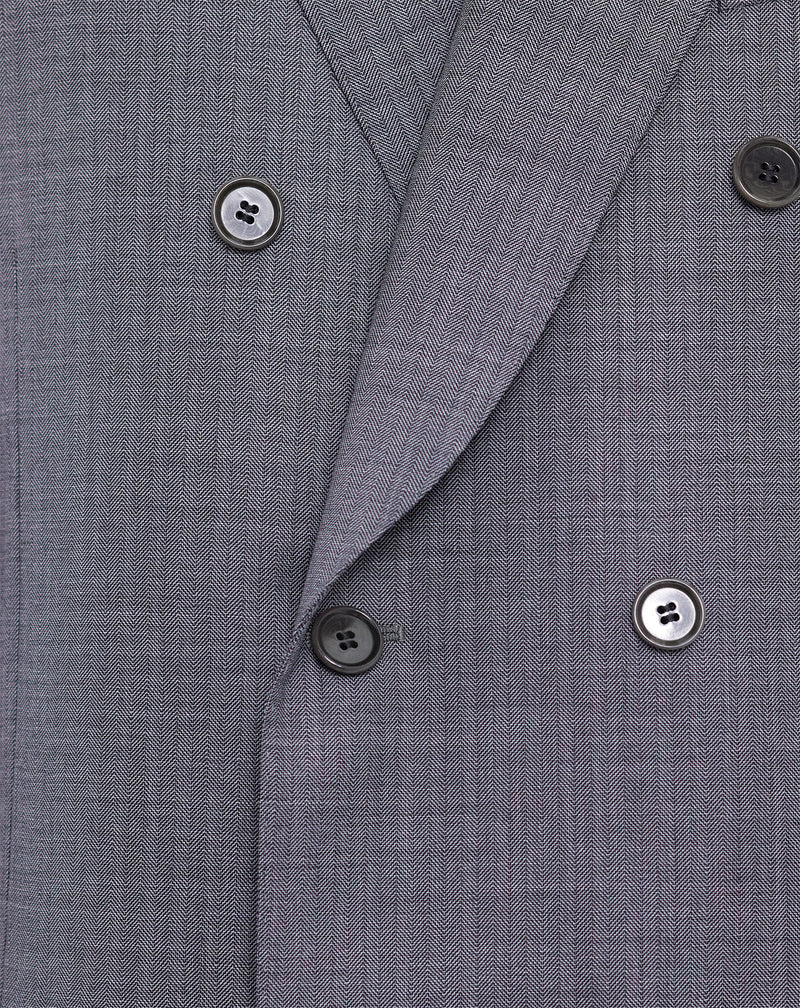 MONTGOMERY Grey Double Breasted Suit Super 120S