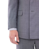 MONTGOMERY Grey Double Breasted Suit Super 120S