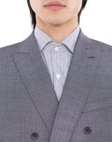 MONTGOMERY Grey Double Breasted Suit Super 120S