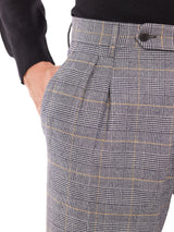 Grey ETIENNE plaid pant