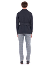 Grey ETIENNE plaid pant