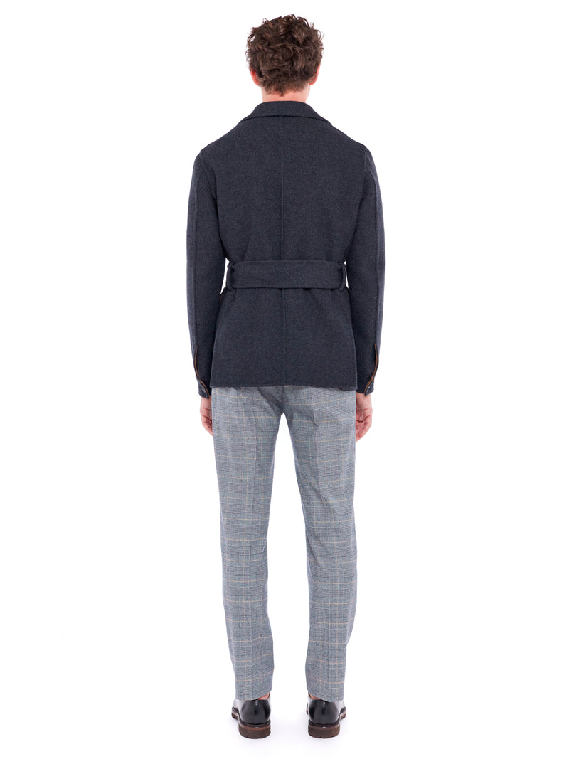 Grey ETIENNE plaid pant