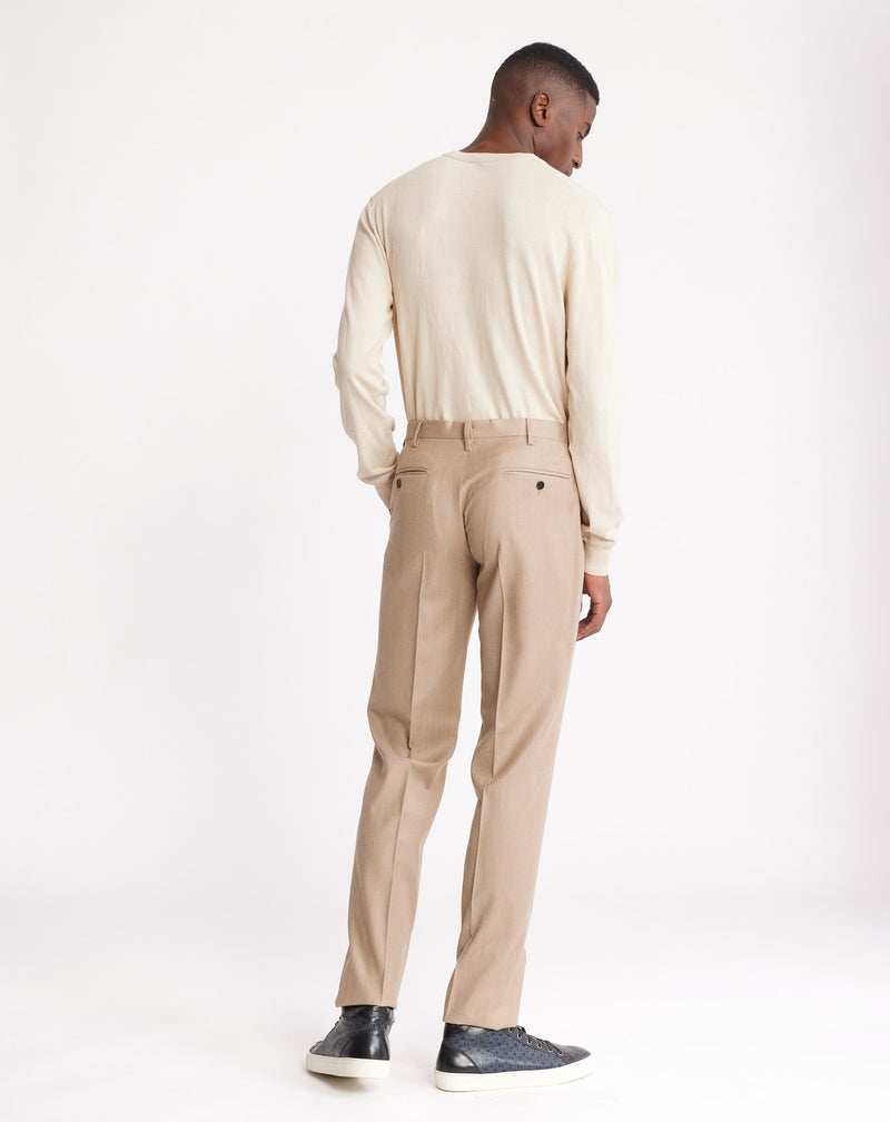 Navy Super 120S ENCIO fitted pants 