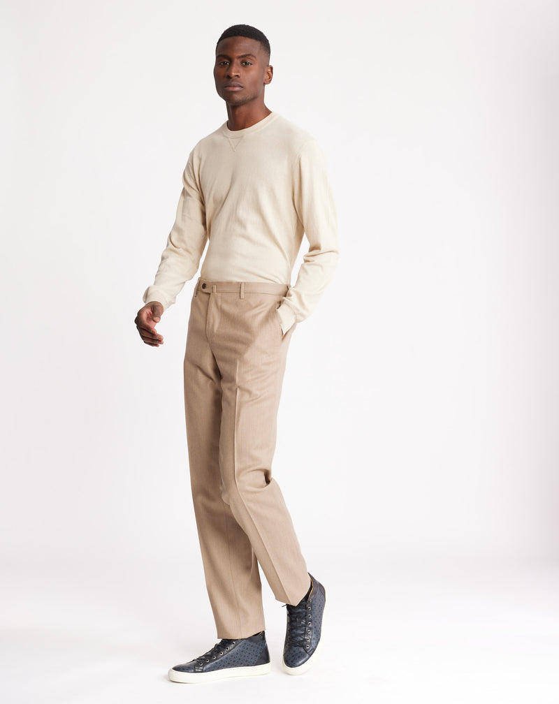 Navy Super 120S ENCIO fitted pants 