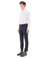 Navy Super 120S ENCIO fitted pants 
