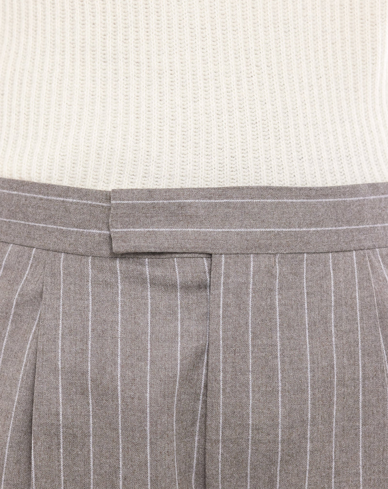 Beige tennis striped ALBERT pant Super 120S