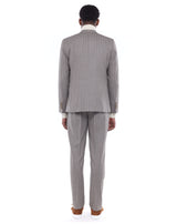 Beige tennis striped ALBERT pant Super 120S