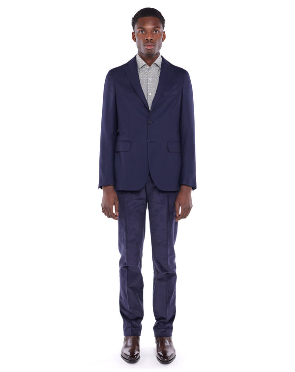 Navy unstructured MONTE-CARLO jacket