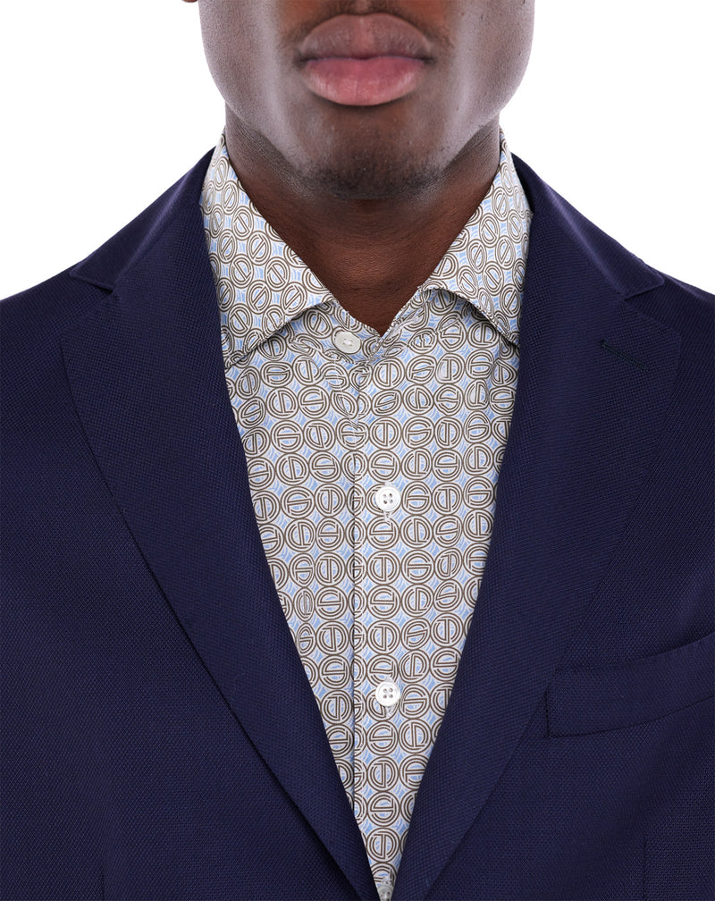 Navy unstructured MONTE-CARLO jacket