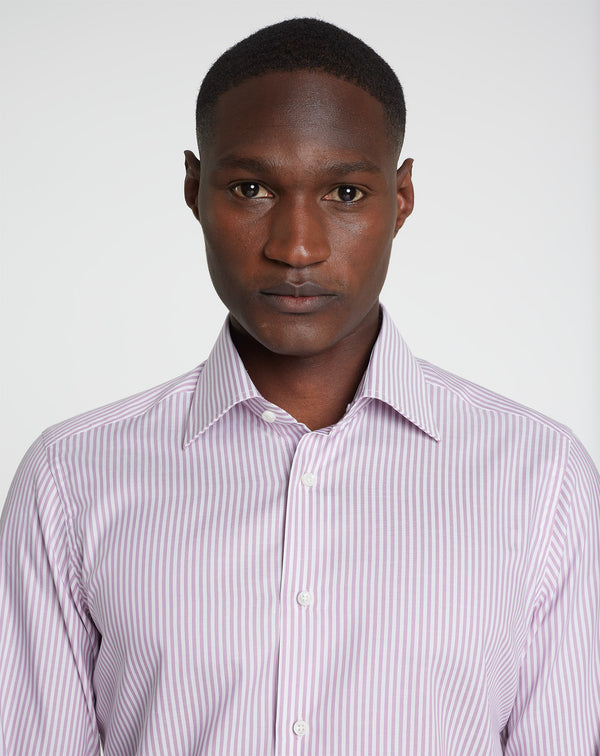Shirt ASTAIR with fine pink stripes