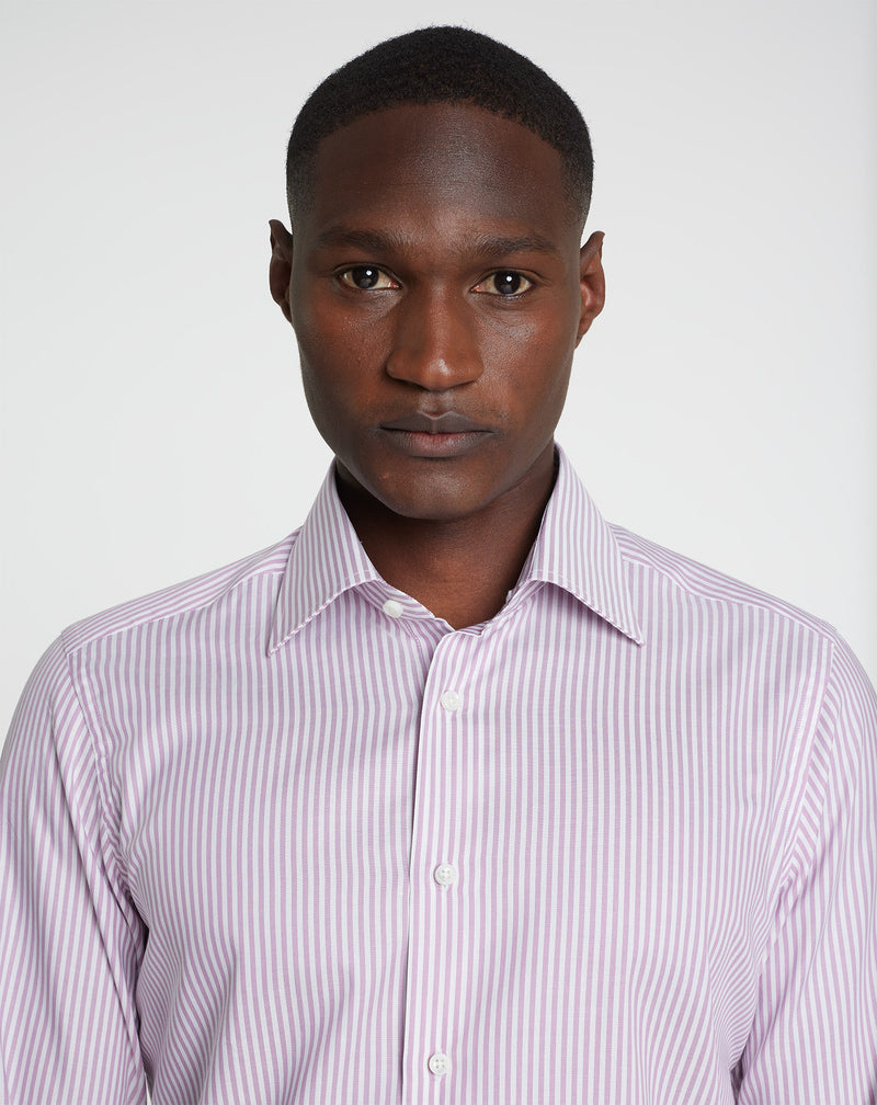 Shirt ASTAIR with fine pink stripes