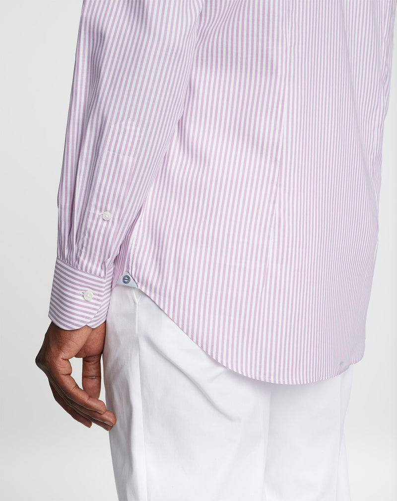 Shirt ASTAIR with fine pink stripes