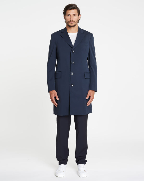 Navy HARVEY wool coat