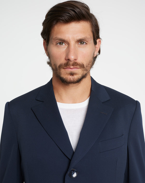 Navy HARVEY wool coat