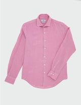 SAINT TROPEZ organic cotton shirt with pink stripes