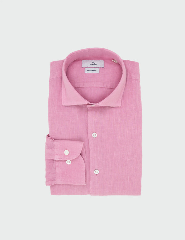 SAINT TROPEZ organic cotton shirt with pink stripes