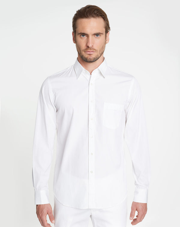 White Cassis Cotton Shirt 