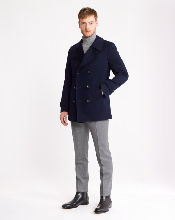 Double sided raincoat DOUGY Navy / Brown