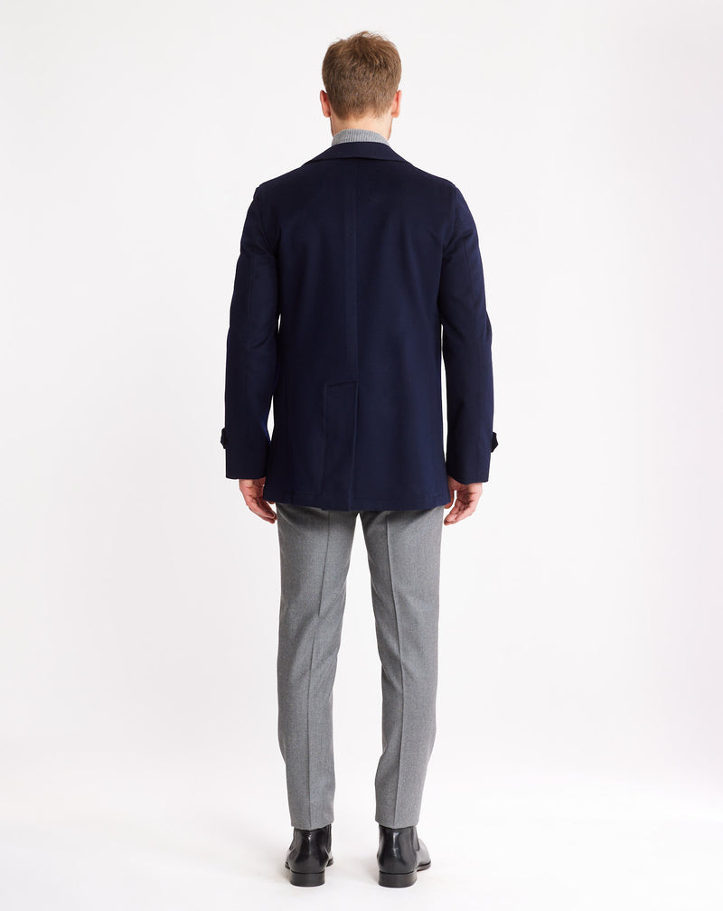 Double sided raincoat DOUGY Navy / Brown