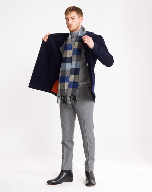 Double sided raincoat DOUGY Navy / Brown