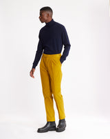 Pantalon ALBERT en velours côtelé moutarde