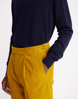 Pantalon ALBERT en velours côtelé moutarde