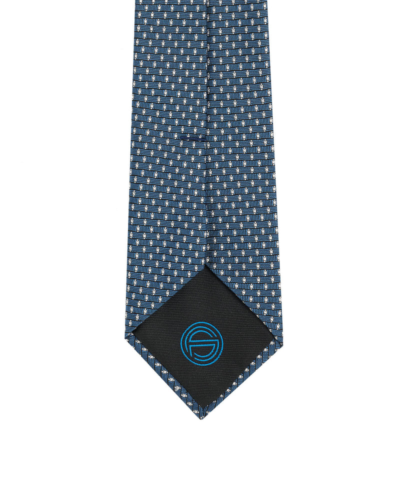 Cravate jacquard ALDWIN BLEU PRUSSE
