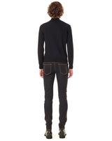 Black turtleneck jumper in wool MACEO 