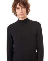 Black turtleneck jumper in wool MACEO 