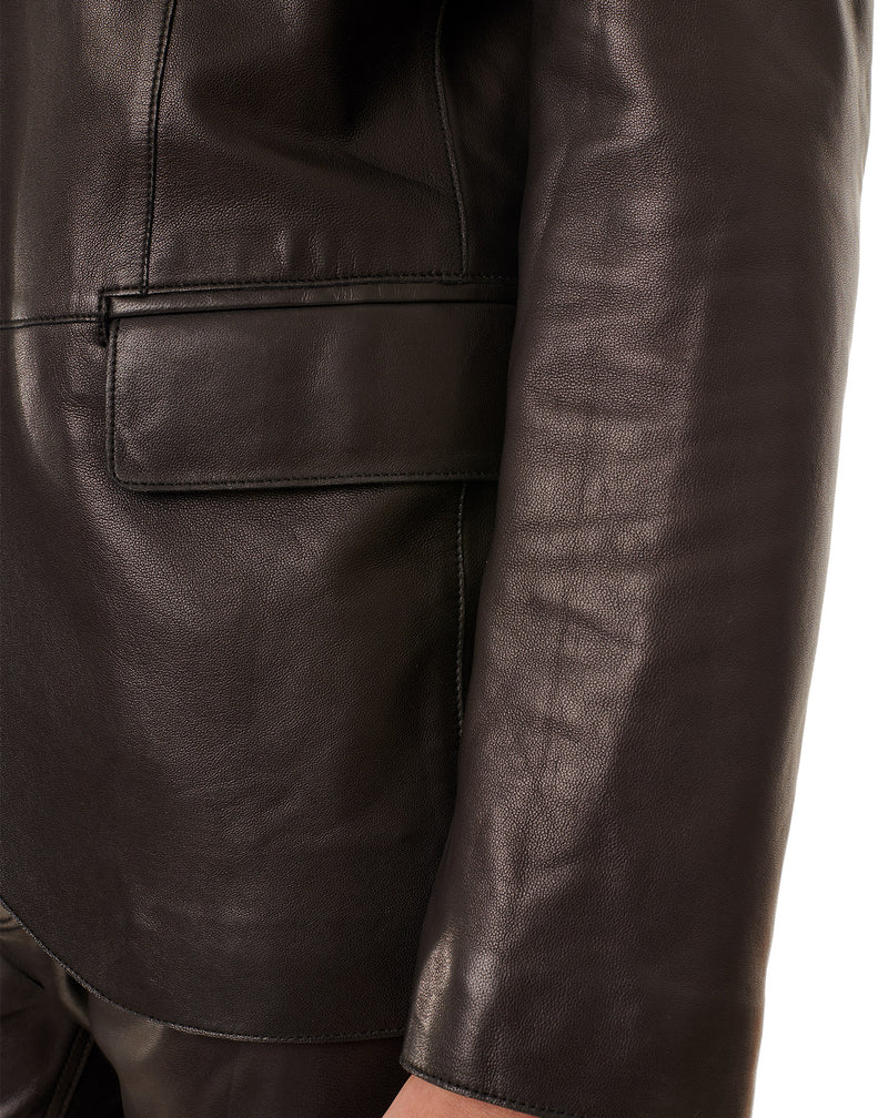 Veste JAMYE Smalto x LGN agneau plongé Noir
