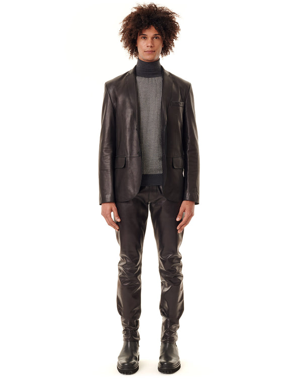 Smalto x LGN black dipped lamb jacket JAMYE